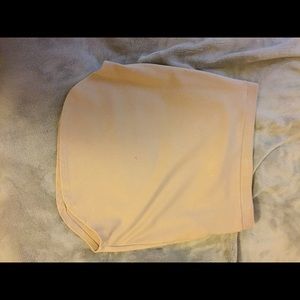 Beige mini skirt